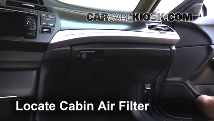 2013 Honda Crosstour EX-L 2.4L 4 Cyl. Air Filter (Cabin) Replace